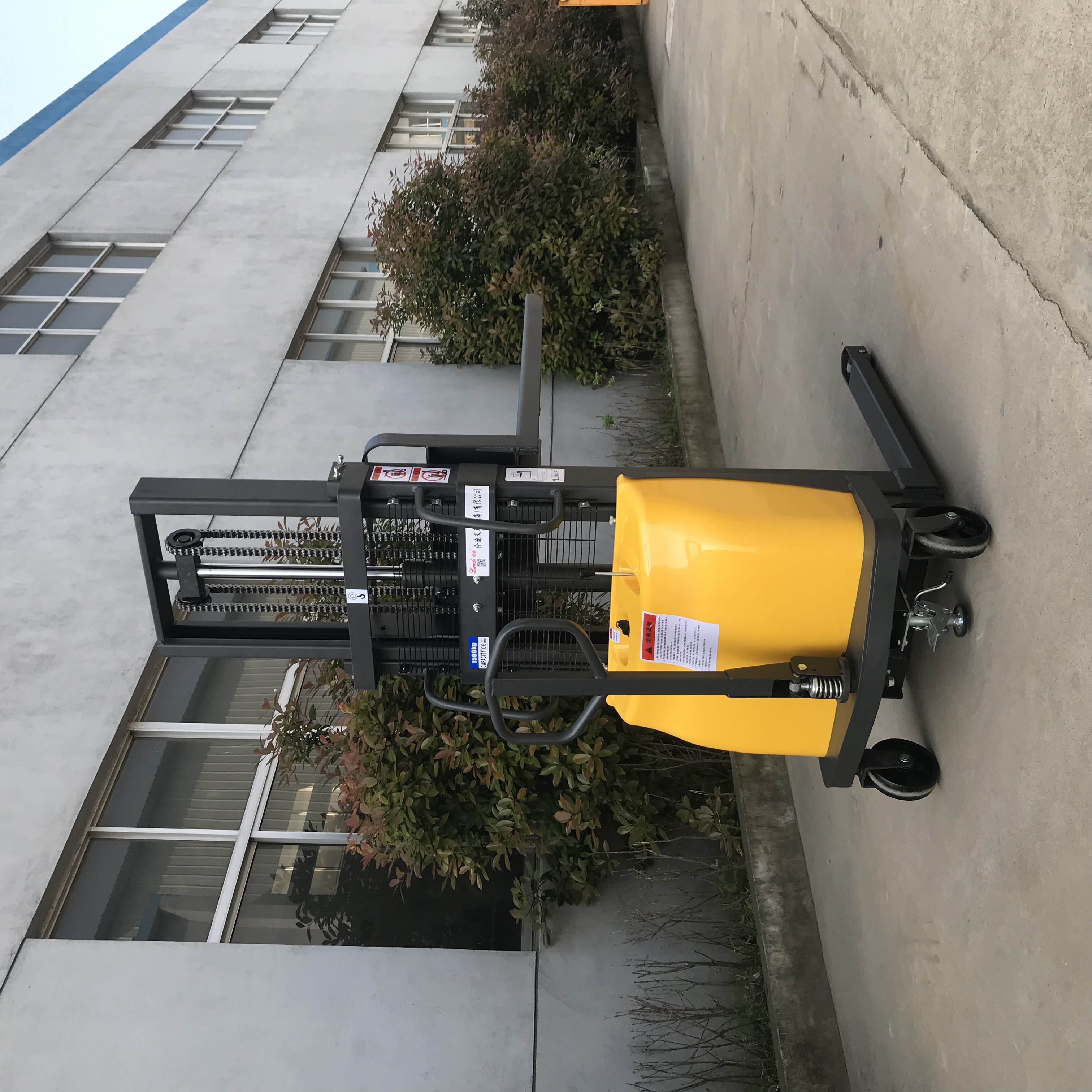 Gerbeur demi-électrique de 1 tonne, 1,2 tonne, 1,5 tonne